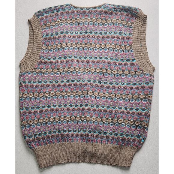 Boston Traders Mens Size Large Pure Wool Sleeveless Vest‎ Grampa 80s - Picture 4 of 5